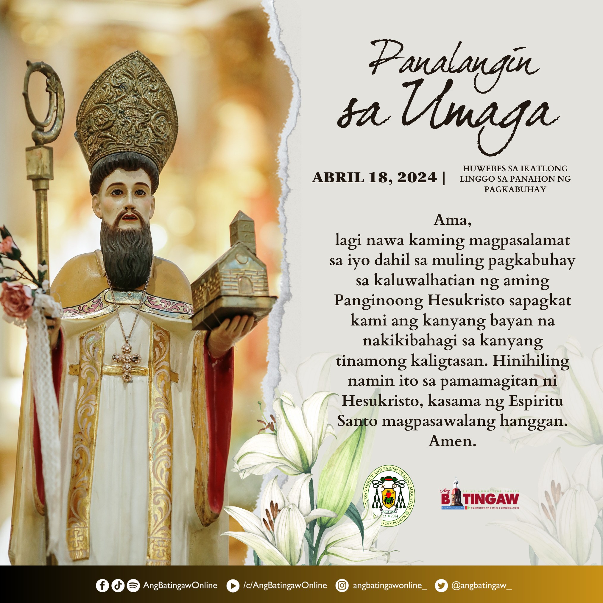 PA... - Ang Batingaw - Saint Augustine Parish Baliwag, Bulacan