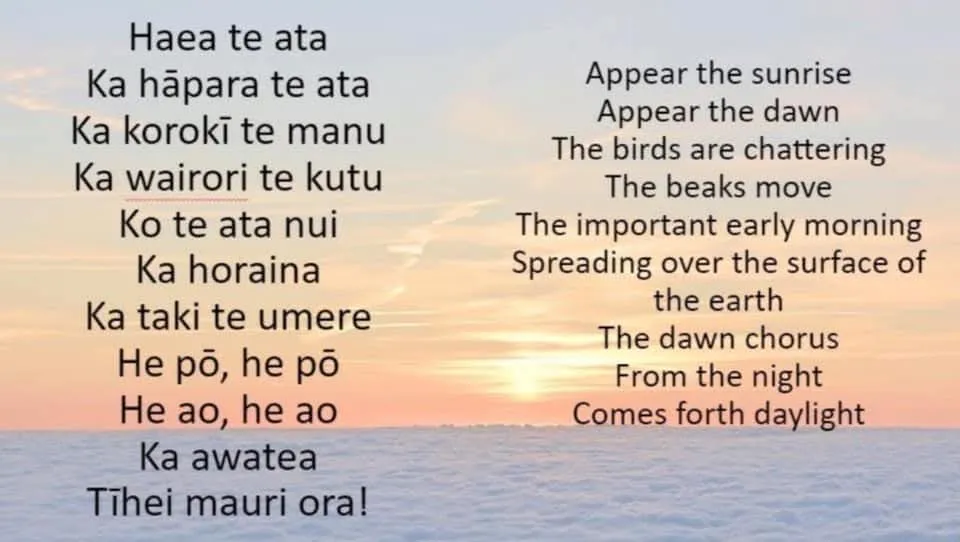 Aotearoa New Zealand History | Ata (Morning) Karakia | Facebook