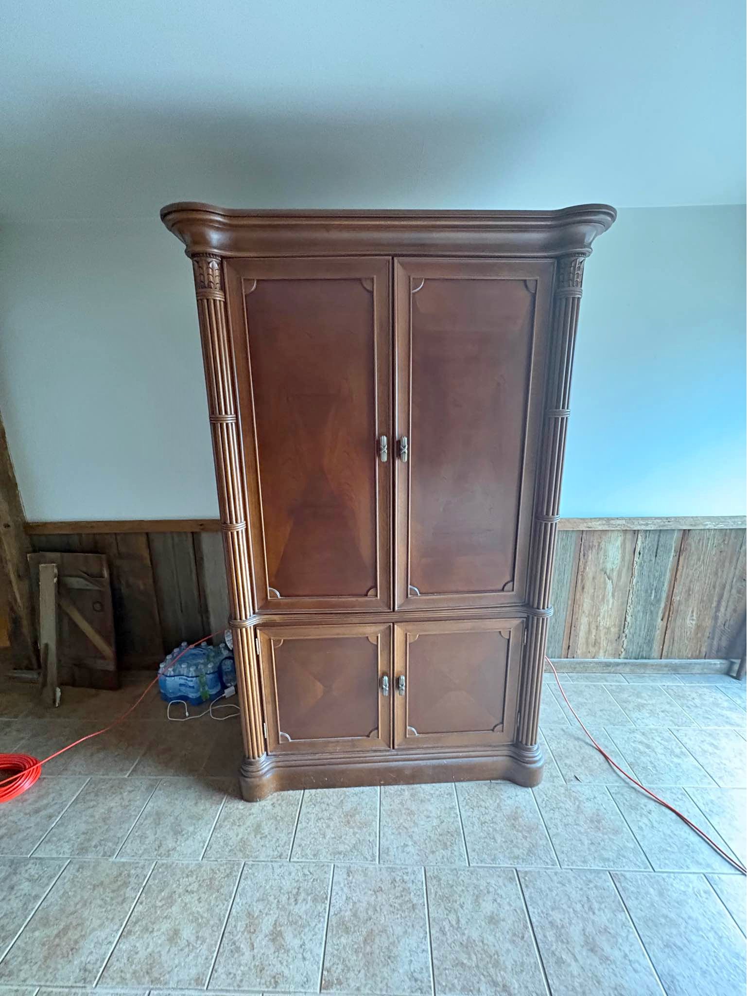 Mahogany solid wood armoire/tv stand solid need gone asap - Armoires