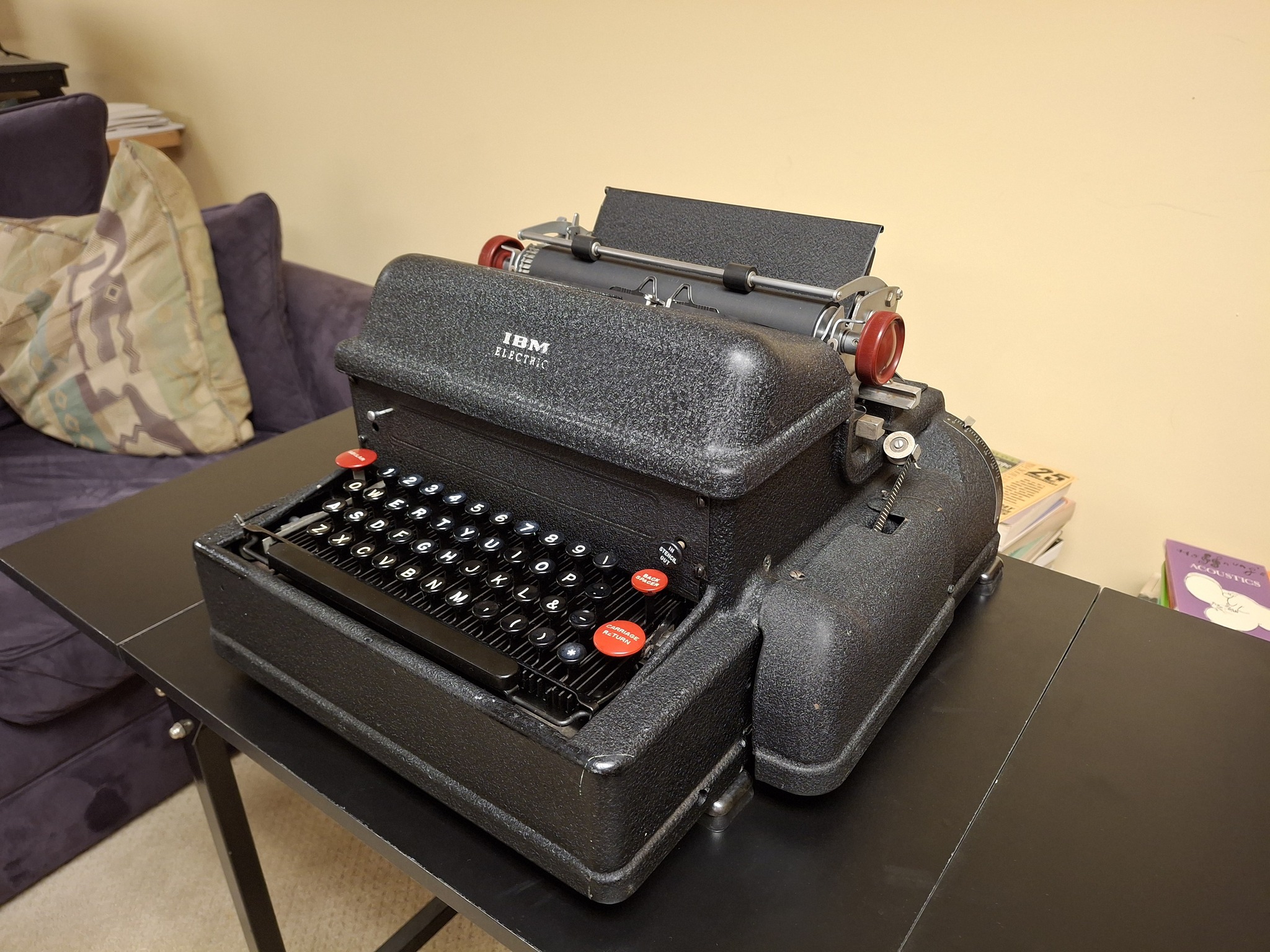 IBM electric typewriter for telegraph use with unique features