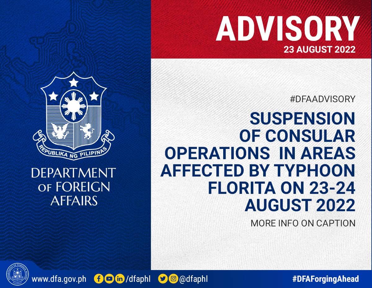 ‼️READ‼️ #DFAAdvisory [UPDATED as of 9:00 p.m.]: Suspension of Consular ...