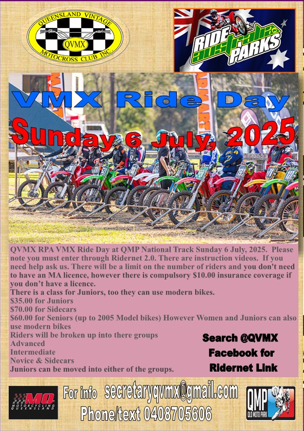 QVMX | The next event for QVMX is a RPA Ride Day on the National Track ...