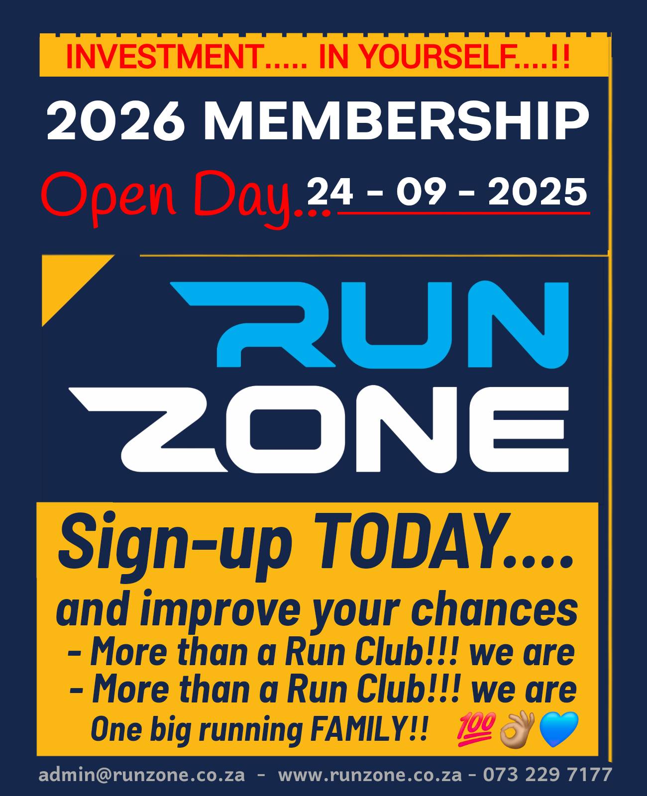 Run Zone Athletics Club | Improve your Chances | Facebook