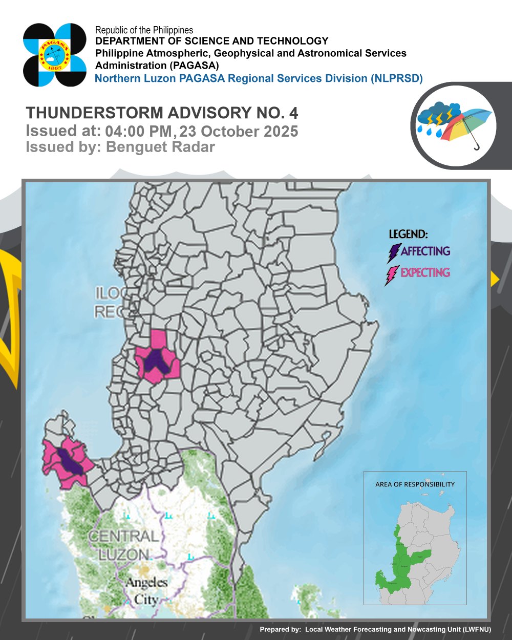 NORTHERN LUZON PRSD | **Thunderstorm Advisory No | Facebook