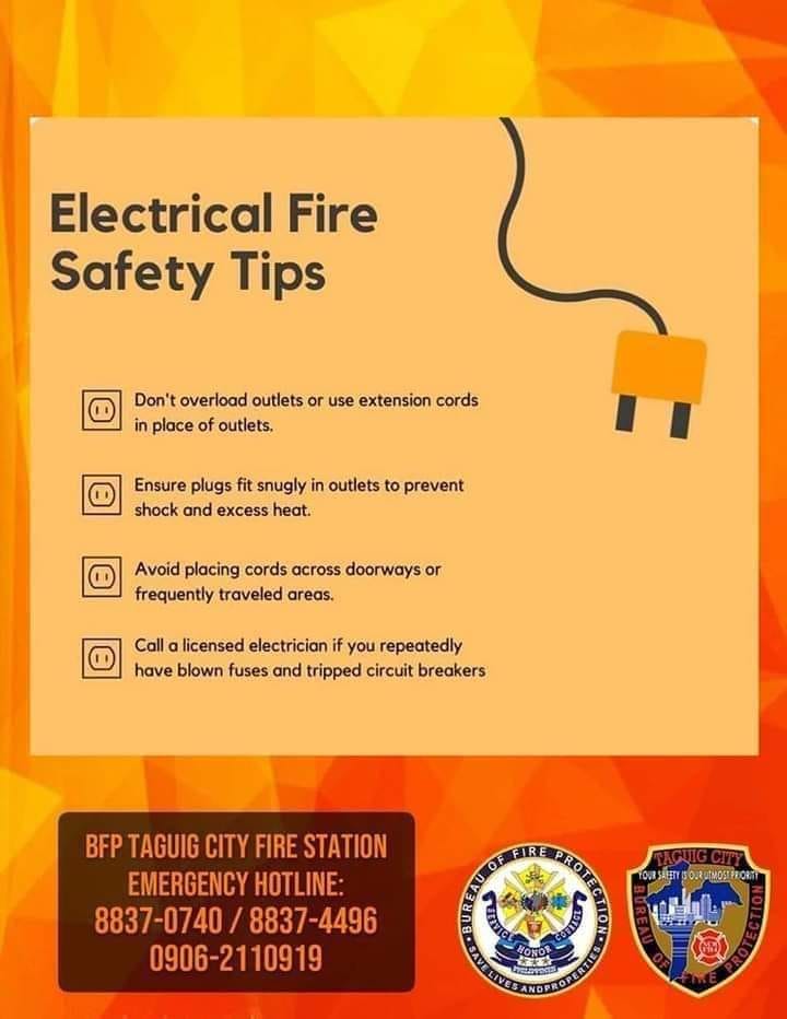 Fire Prevention and Safety Tips A... - BFP NCR Taguig City | Facebook