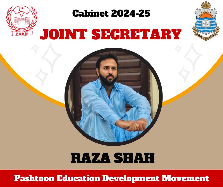 Pashtoon - Raza Shah | Joint Secretary Congratulations to Raza Shah on ...