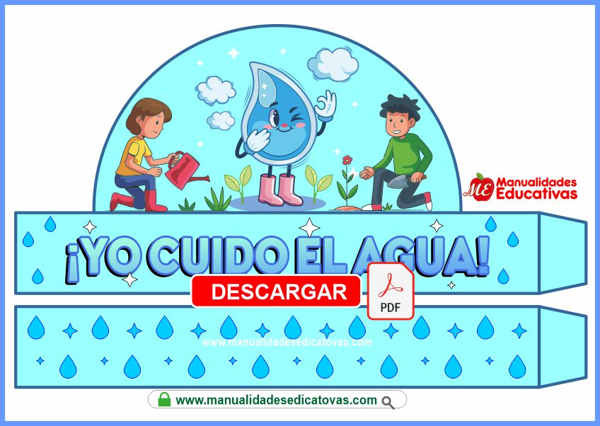 Actualizate - Gorros de papel imprimibles Día del Agua ⭕️Documento ...