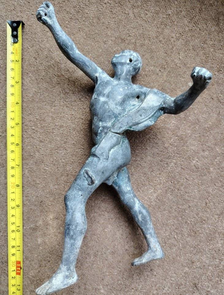 現代キュビズムロンズJavelin throwerピカソ名作彫刻銅像彫像1037 What is this ancient bronze sculpture of a man throwing a javelin?