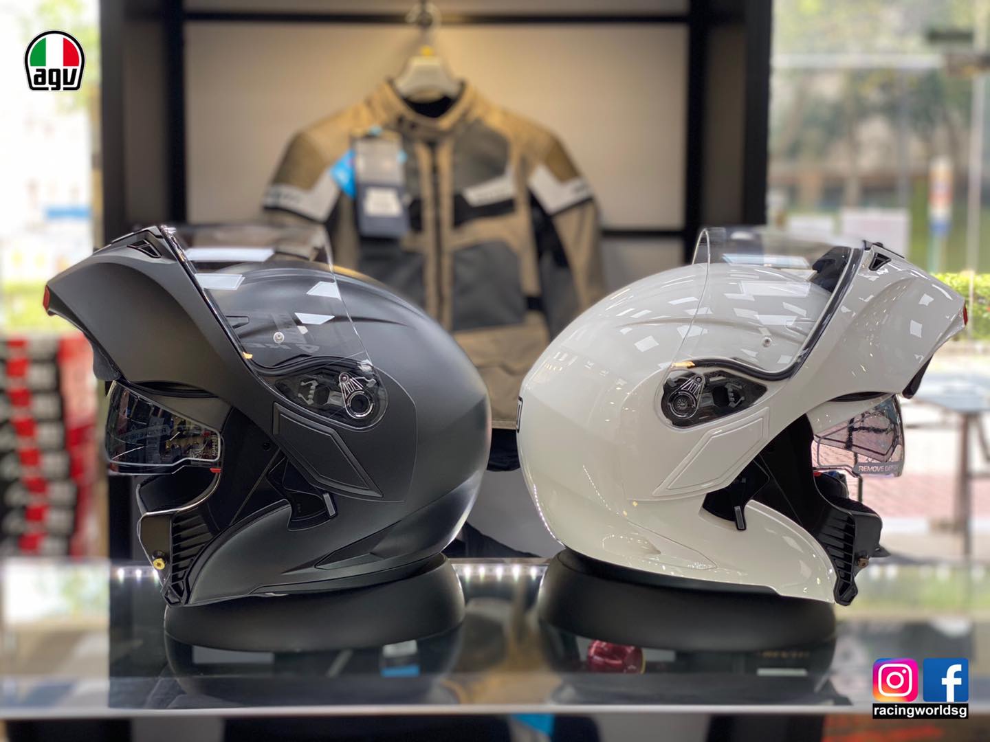 agv compact st flip up helmet - Matt The versatility of a modular AGV Compact-ST Modular Helmets |