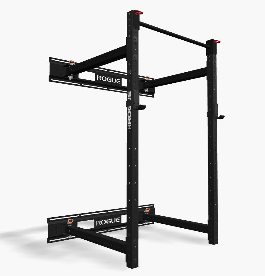 Rogue Squat Rack - Fold Back Wall Mount Rack RML-3W - Weight Lifting ...