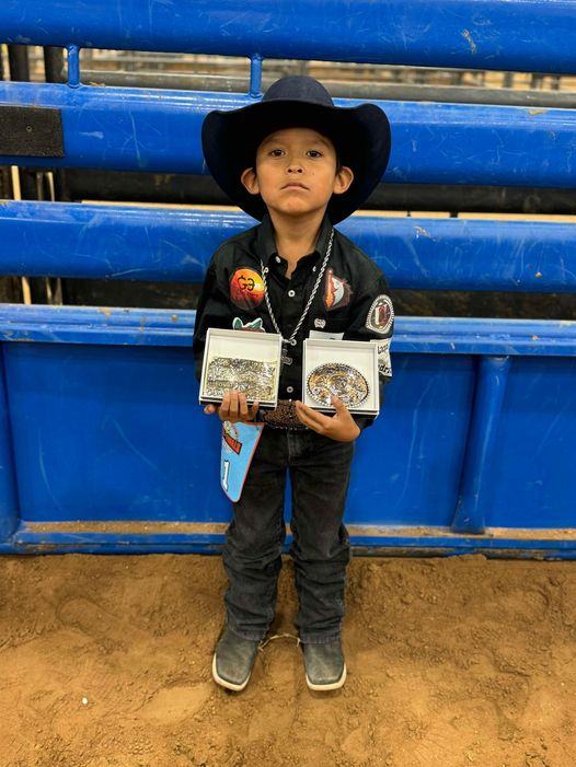 Navajo Nation Fair Jr. Rodeo Senior Boys Bullriding Winner Jayden Nez