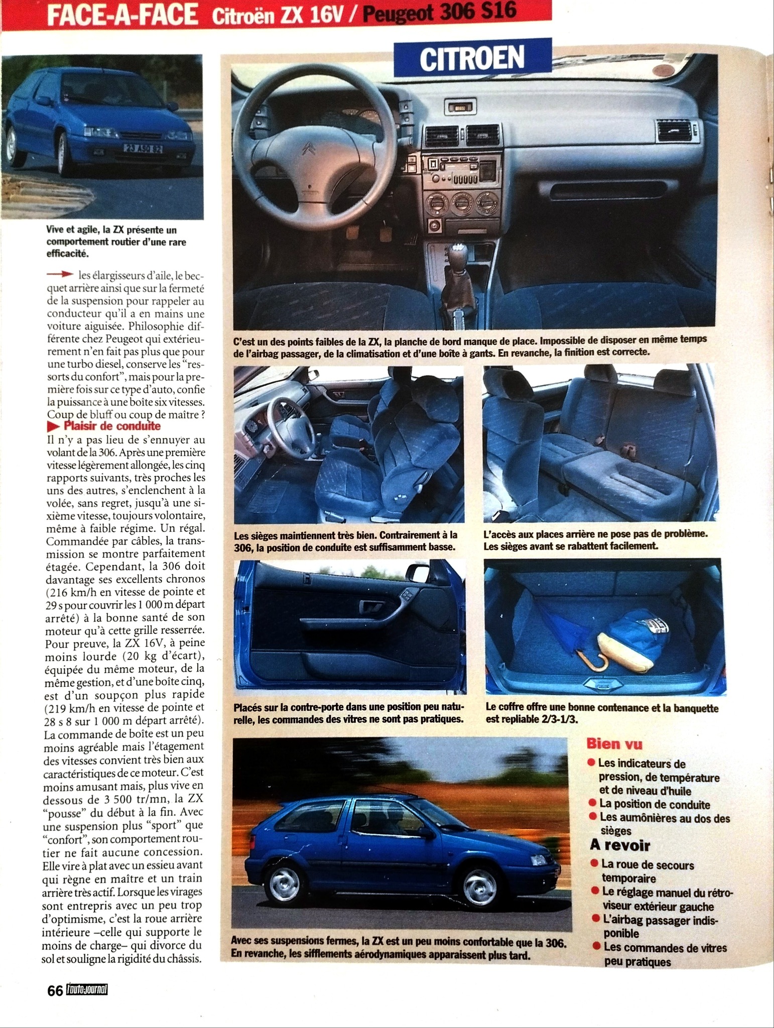 Auto-journal 1996 306 S16 167ch ZX 16 167ch