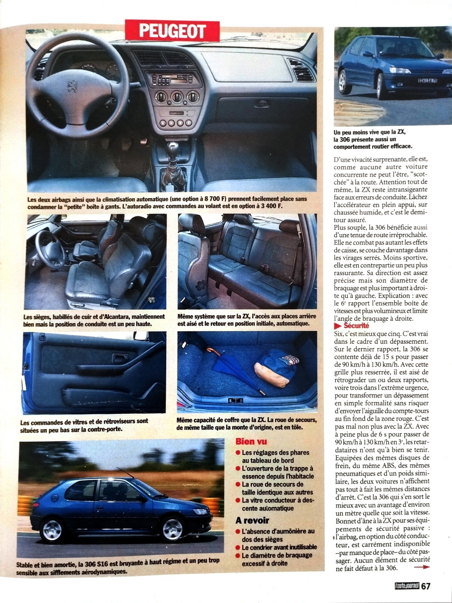 Auto-journal 1996 306 S16 167ch ZX 16 167ch