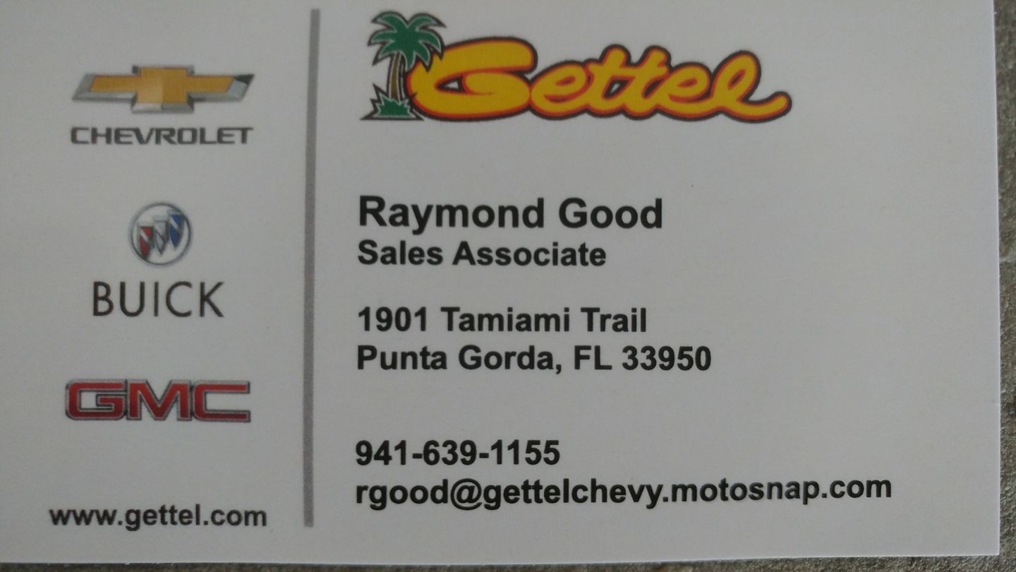 Raymond Good at Gettel Chevrolet Buick GMC