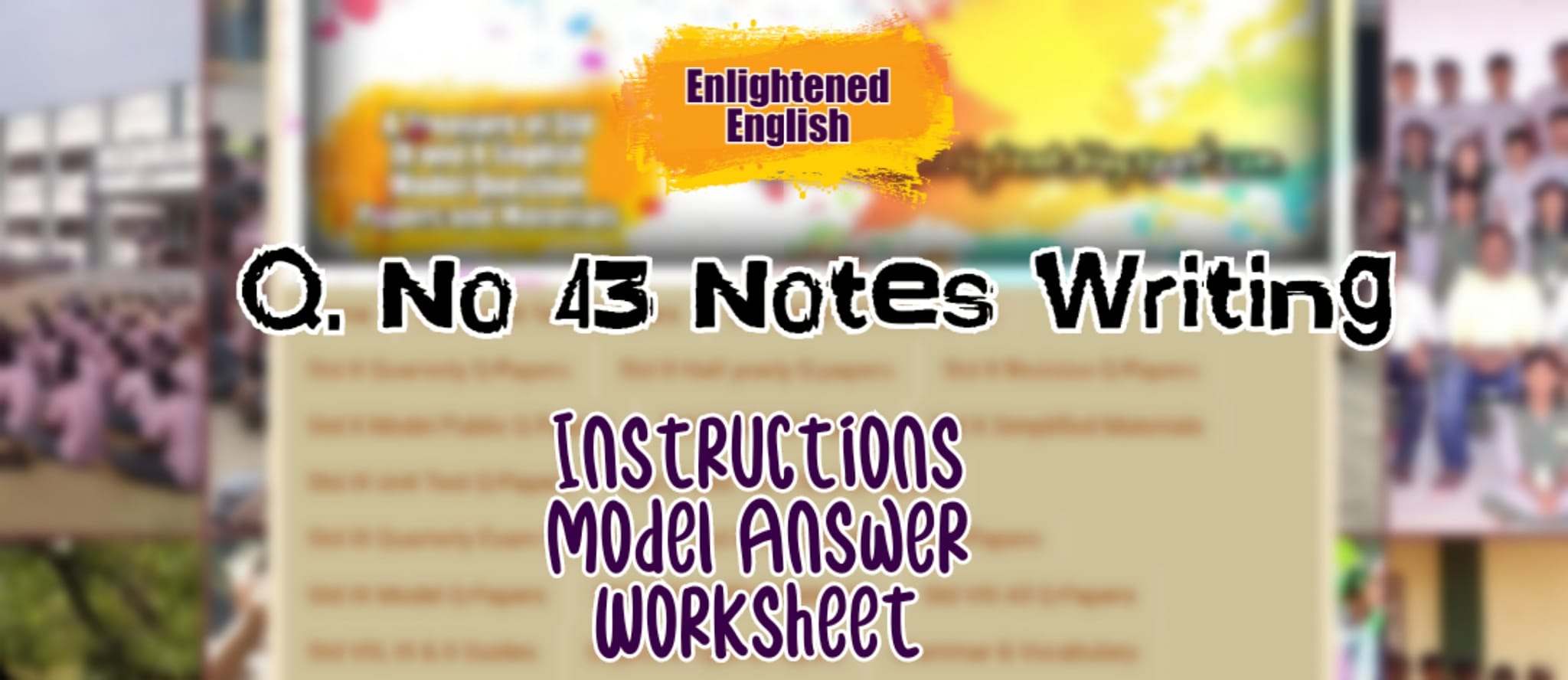 https://youtu.be/rLaXKuH53NU Notes Writing - Instructions, Model Answer ...