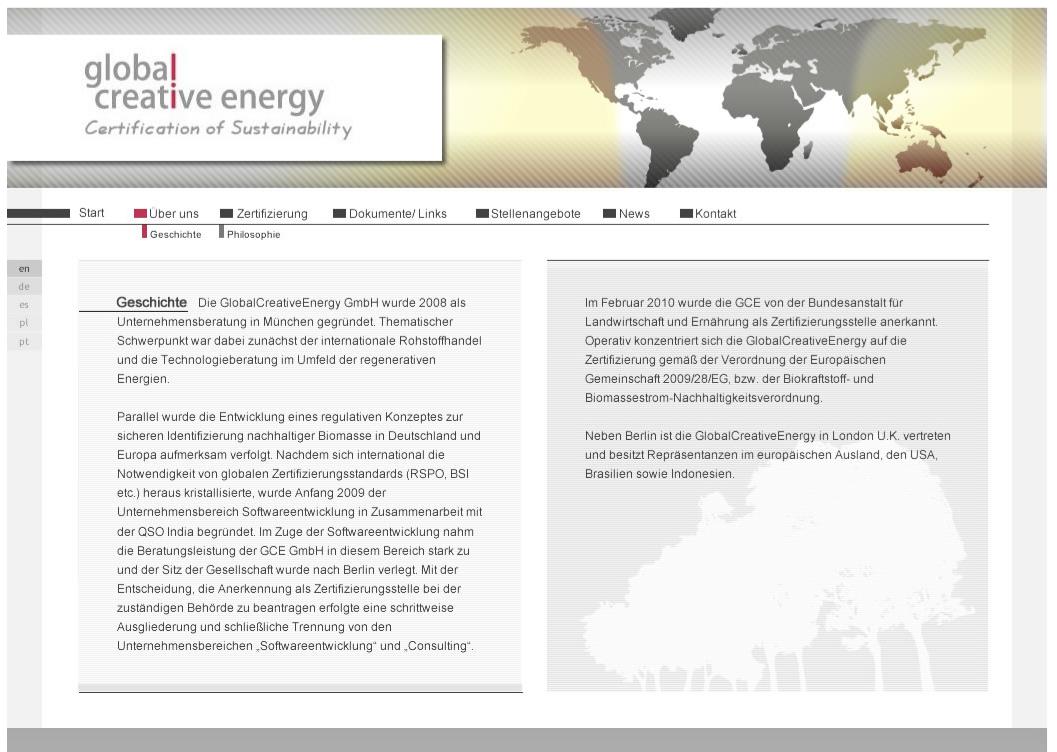 Global Creative Energy Wantritze Webdesign Development