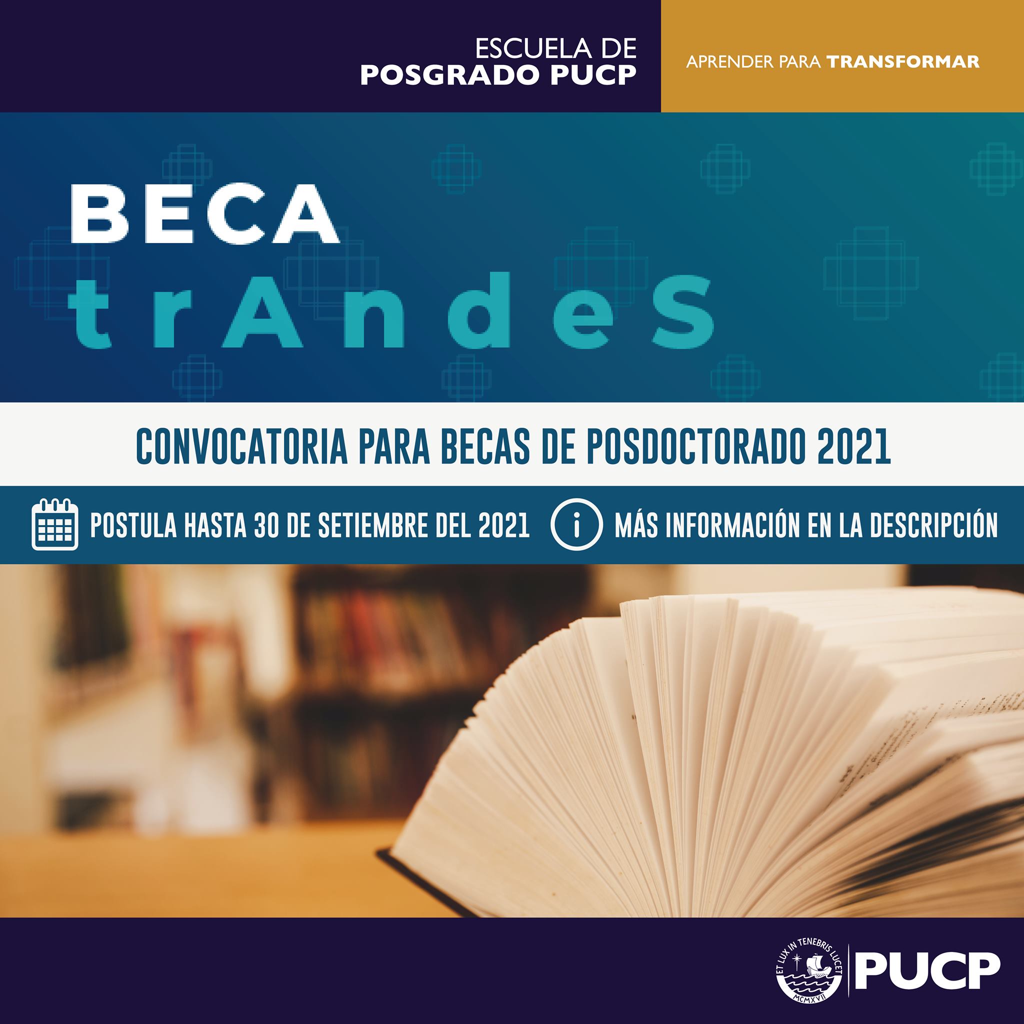 Escuela de Posgrado PUCP - #Becas | 🎓🔍 ¡TrAndeS es un programa de ...