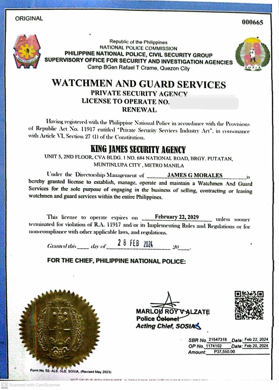 King James Security Agency II | Muntinlupa City
