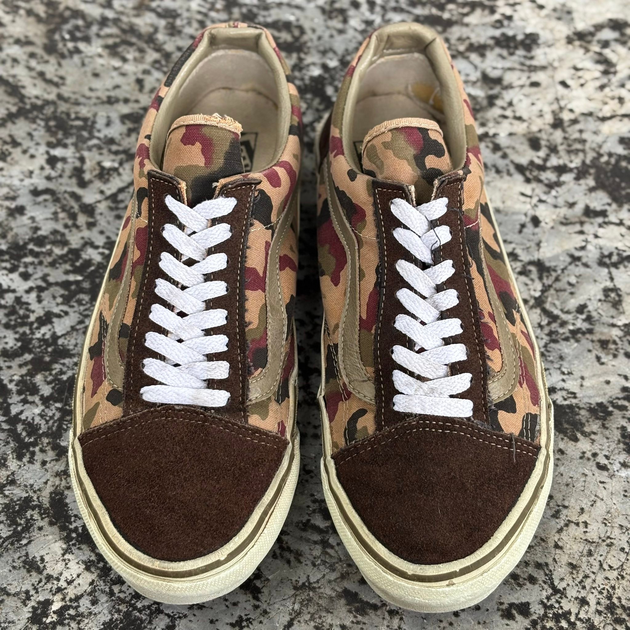 90s Vans old skool Style36 Made in U.S.A. Taupe camouflage ❌ ขาย 