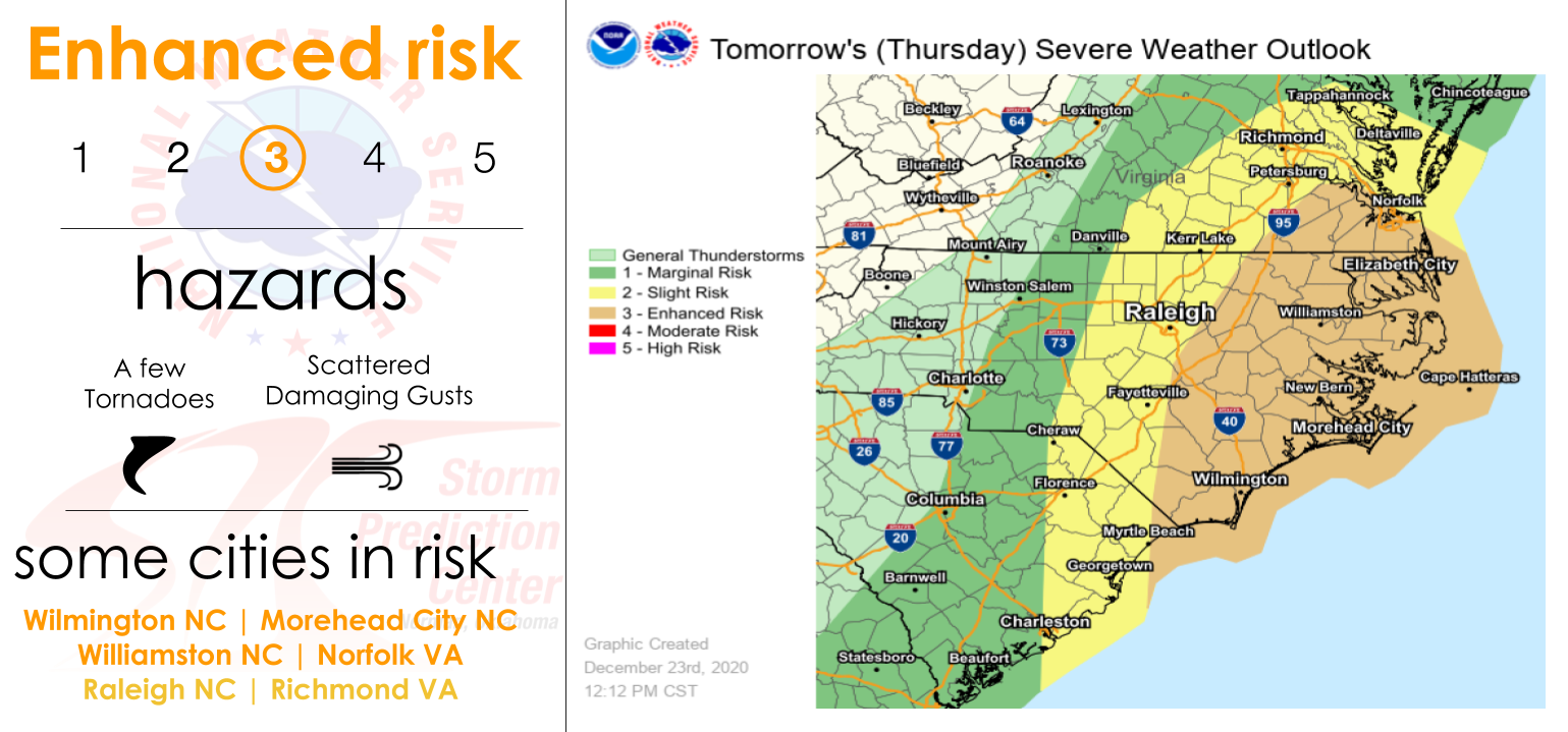 NOAA NWS Storm Prediction Center - An Enhanced risk for severe storms ...