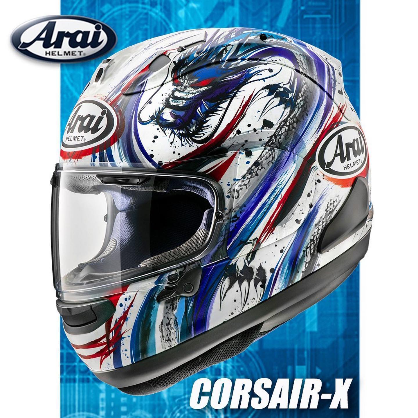 arai corsair x vinales 2018 helmet Corsair-X Motorcycle Arai Corsair-X Vinales-6 Helmet -