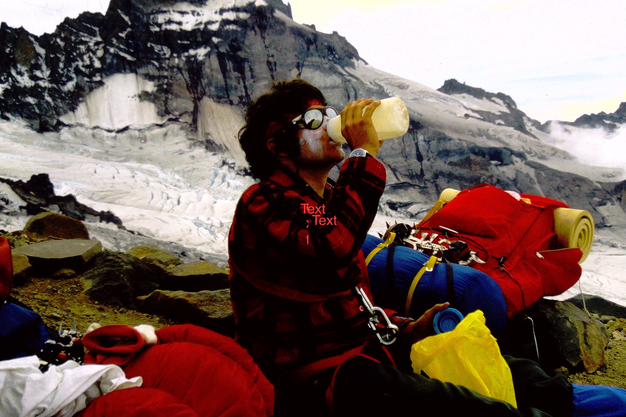 Vintage backpacking gear in North Cascades 1976