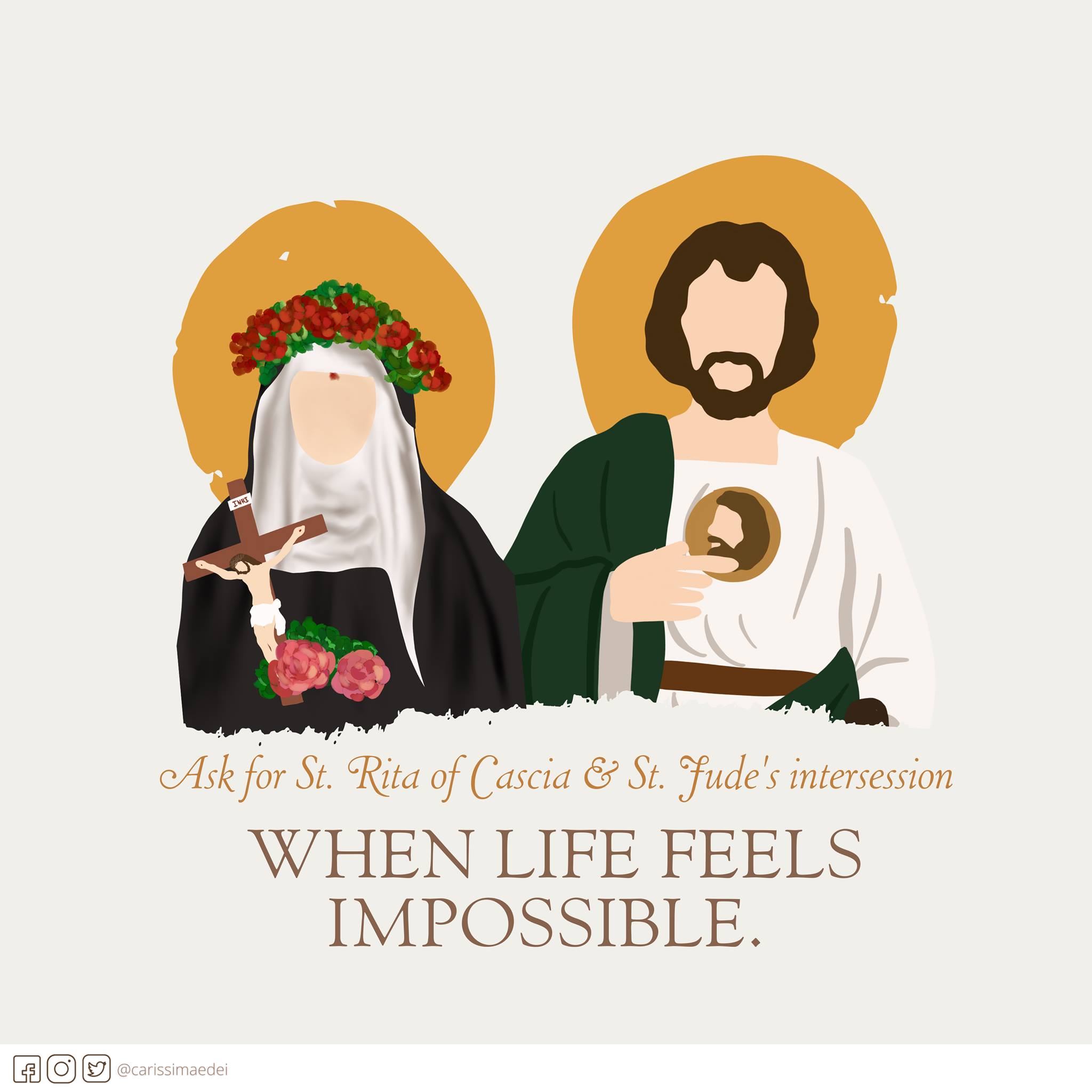 Carissimae - St. Rita of Cascia and St. Jude are the patron saints of ...