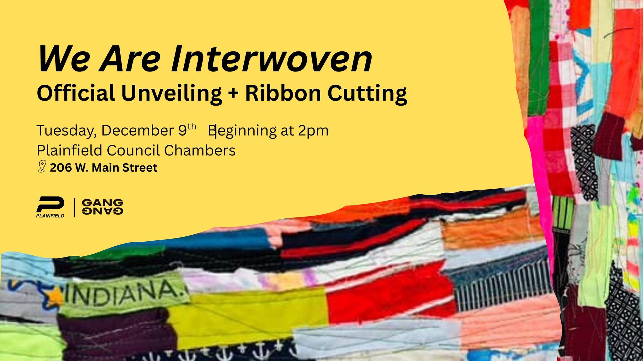 Unveiling of We Are Interwoven: Public Art Ribbon Cutting