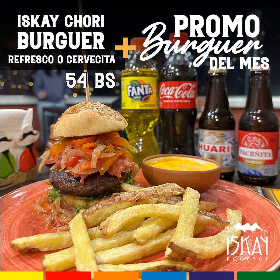 ISKAY Rooftop - 🍔 ¡No te pierdas nuestra promo burguer del... | Facebook