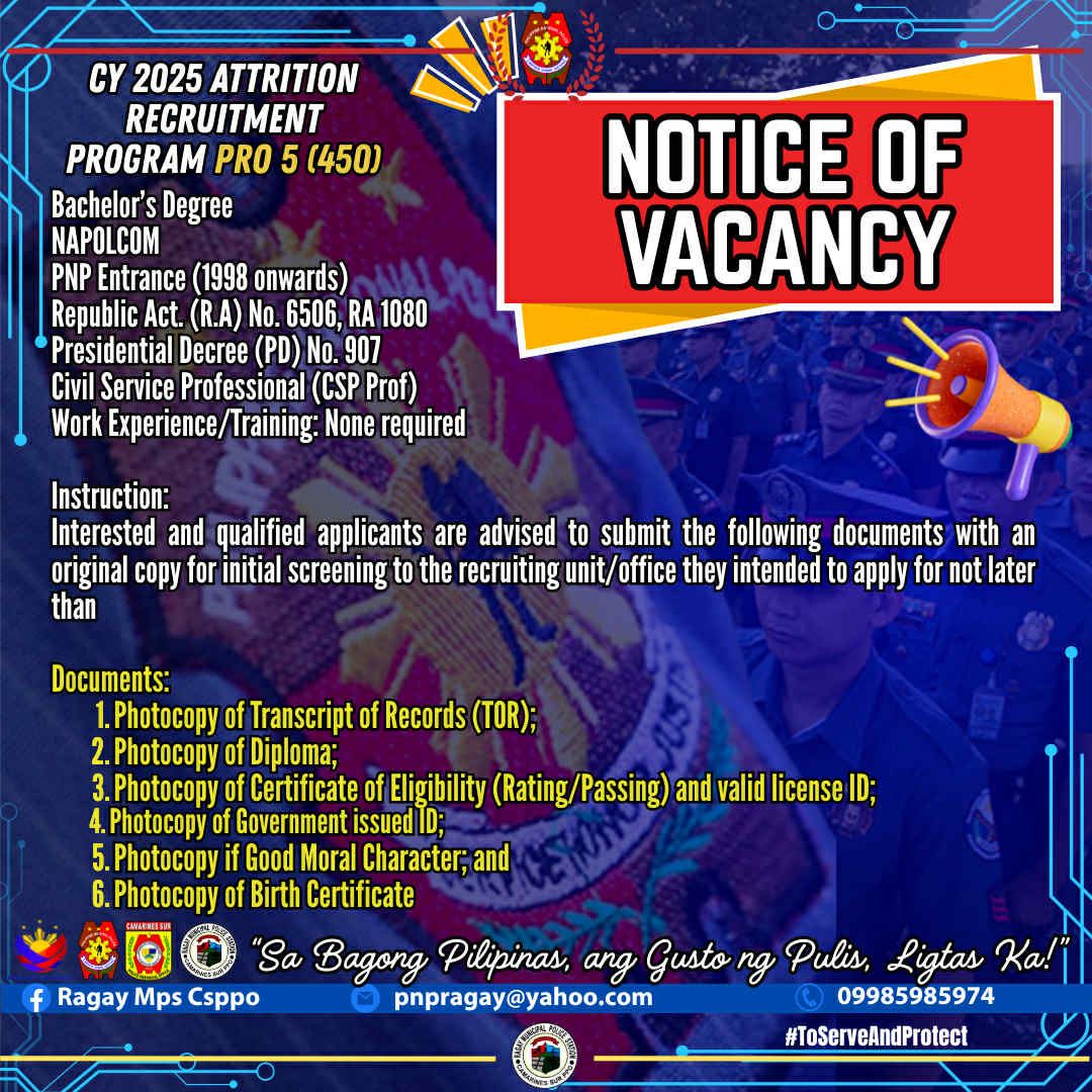 Ragay Mps Csppo - TO ALL INTERESTED APPLICANTS!... | Facebook