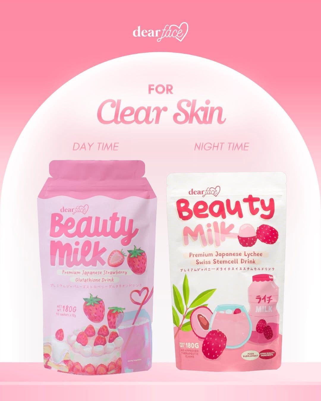 Double the glow when you pair your Beauty Milk Ichigo with its