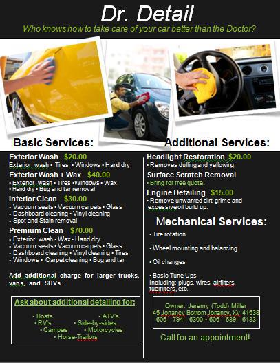 Car Detailing Services Price List: Affordable Rates