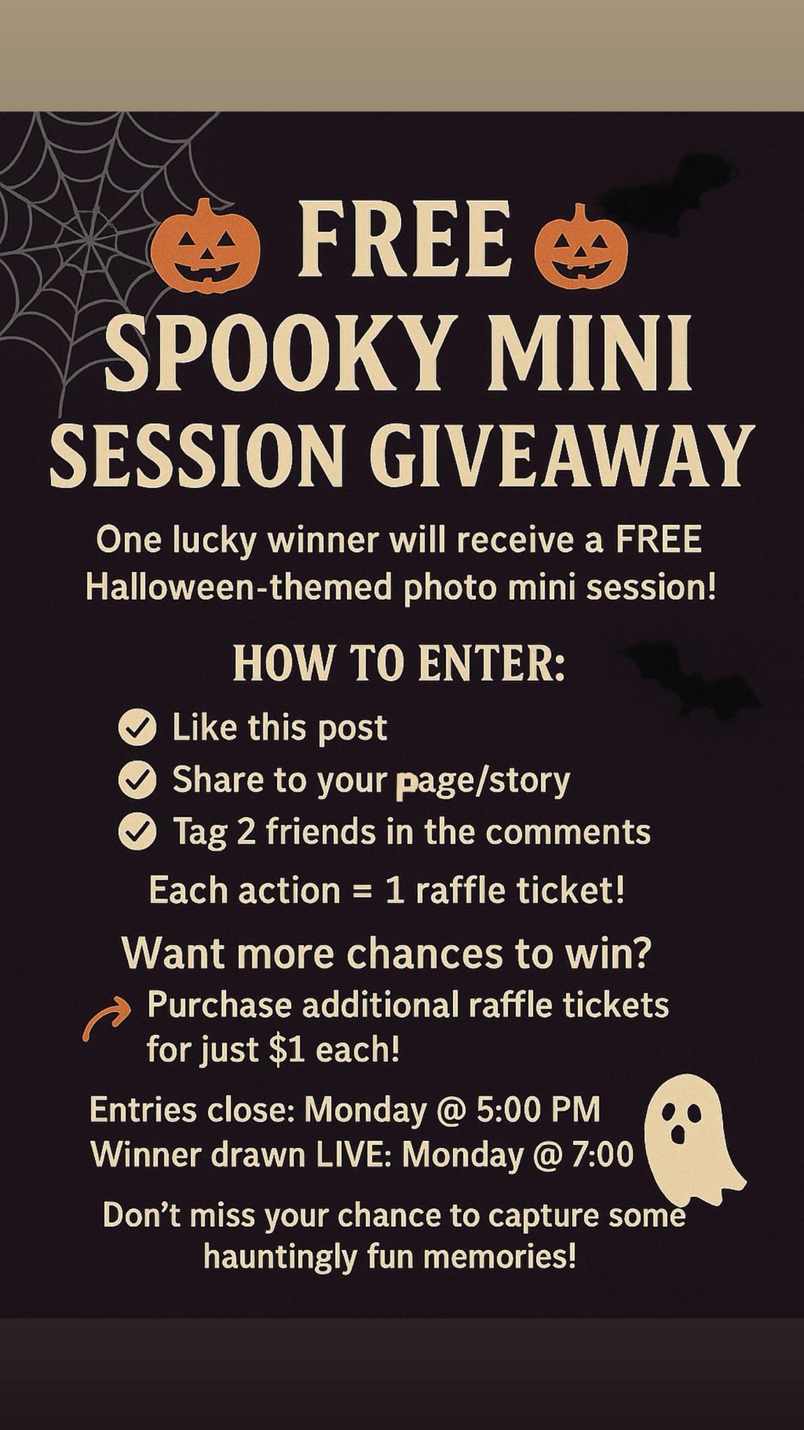 Pic A’ Boo Photography | CAN PURCHASE 6 RAFFLE TICKETS FOR $5 | Facebook