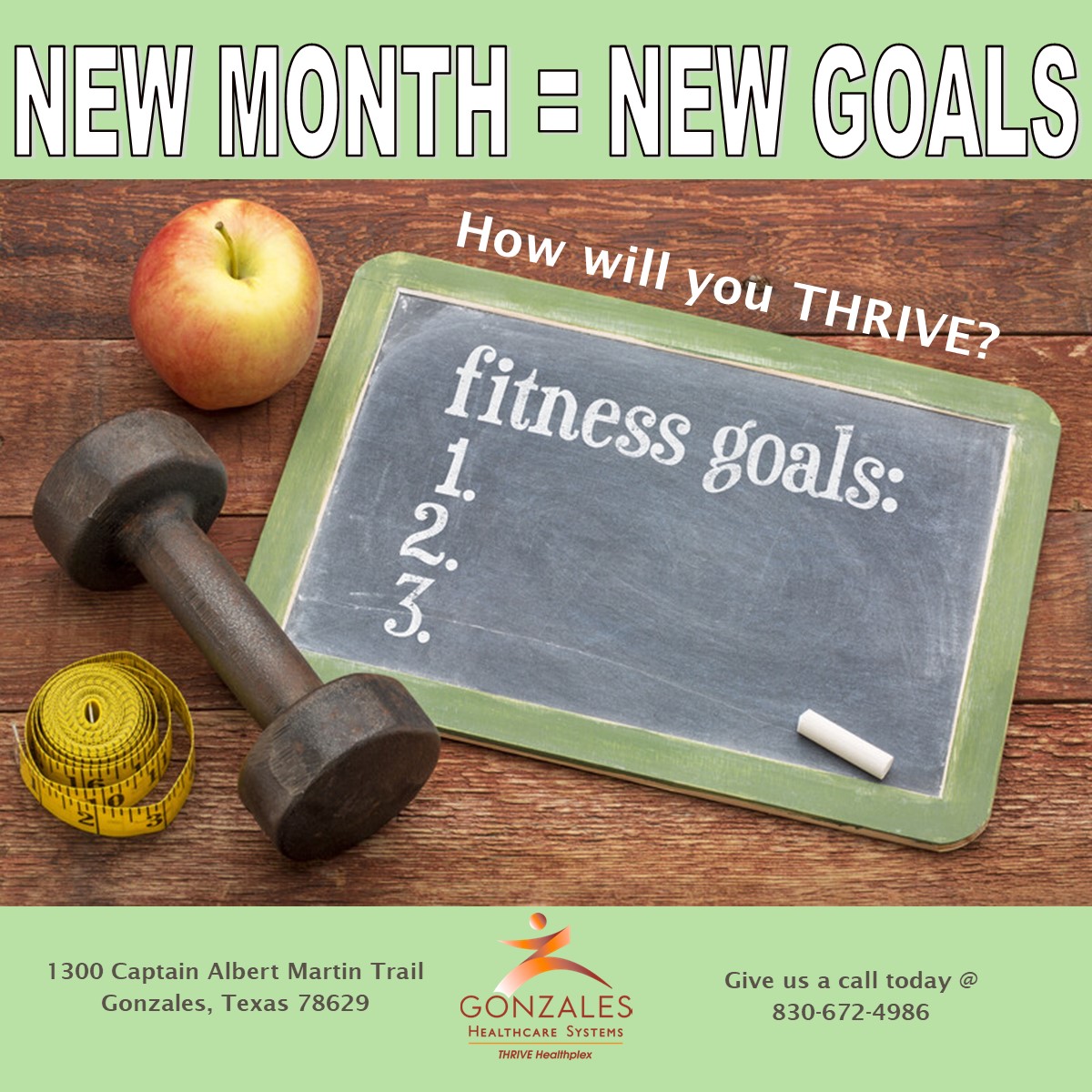 📝 A new month means new goals! 🏋️ Give... - THRIVE Healthplex