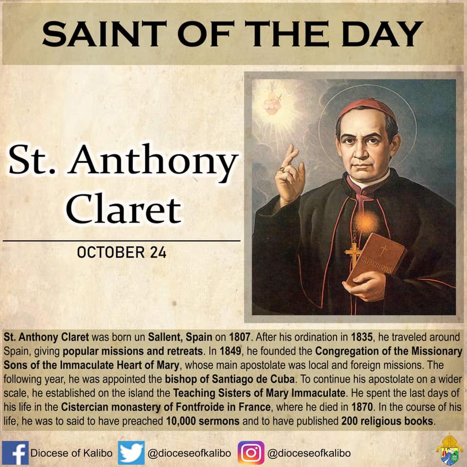 SAINT OF THE DAY October 24 | St.... - Diocese of Kalibo | Facebook