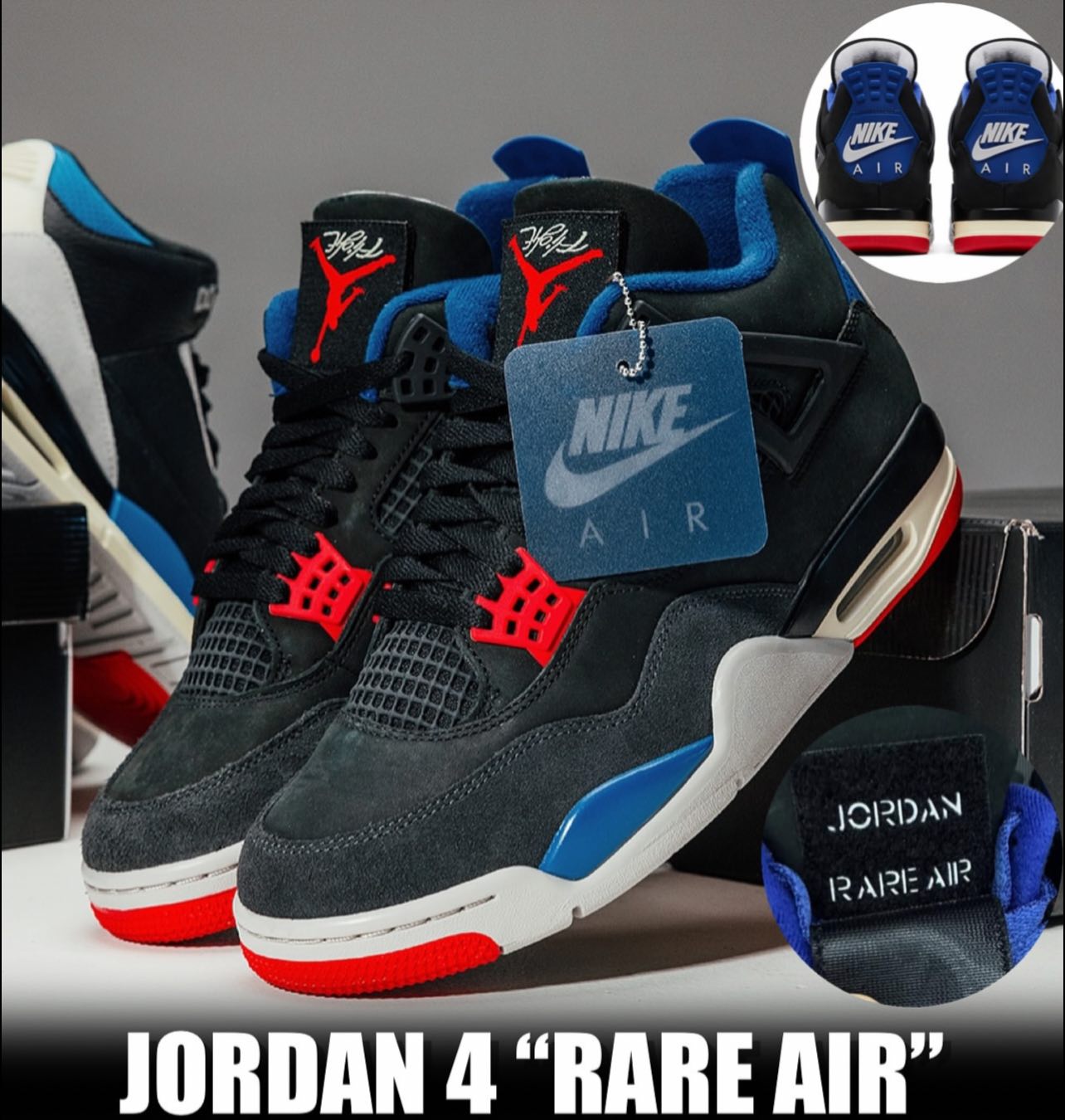 The Air Jordan 4 “Rare Air” Releases July 26 🔵🔴 Details ➡️ hoh