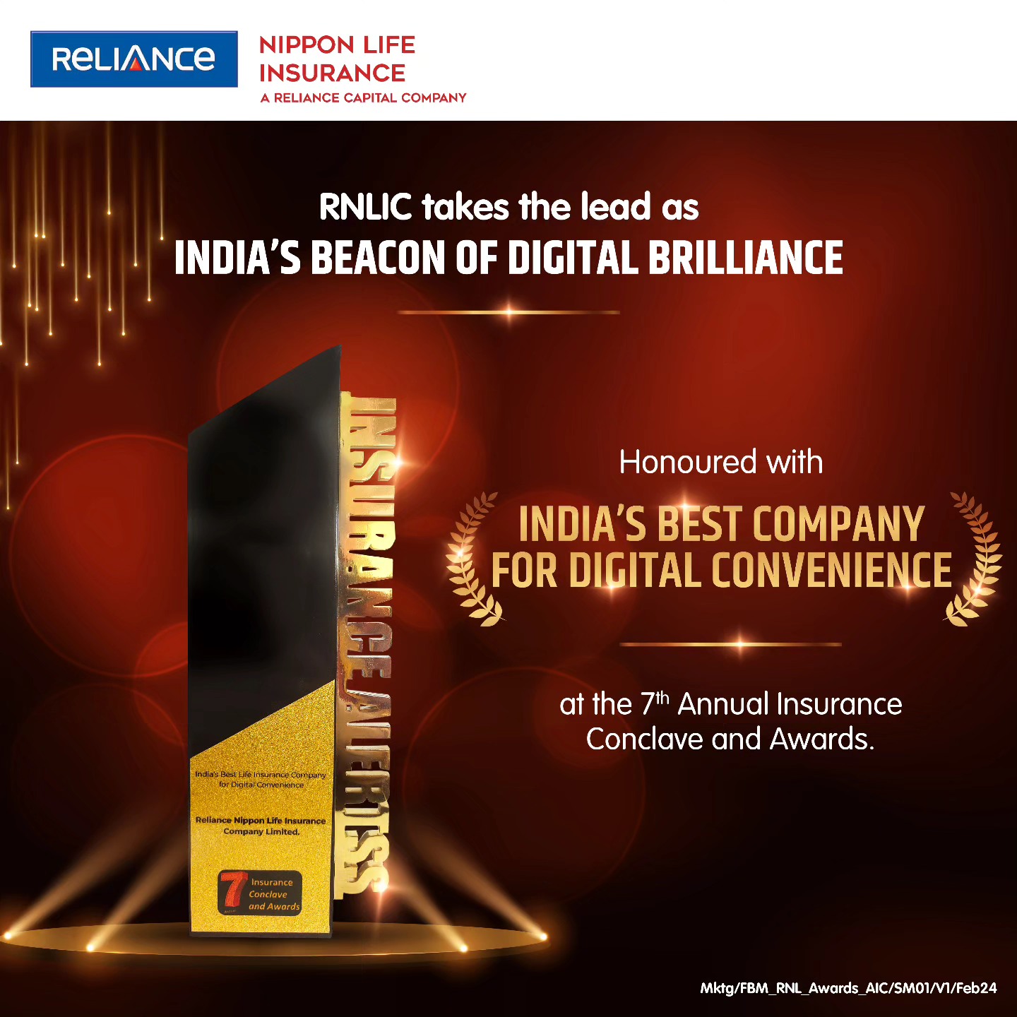 Celebrating our victory... - Reliance Nippon Life Insurance