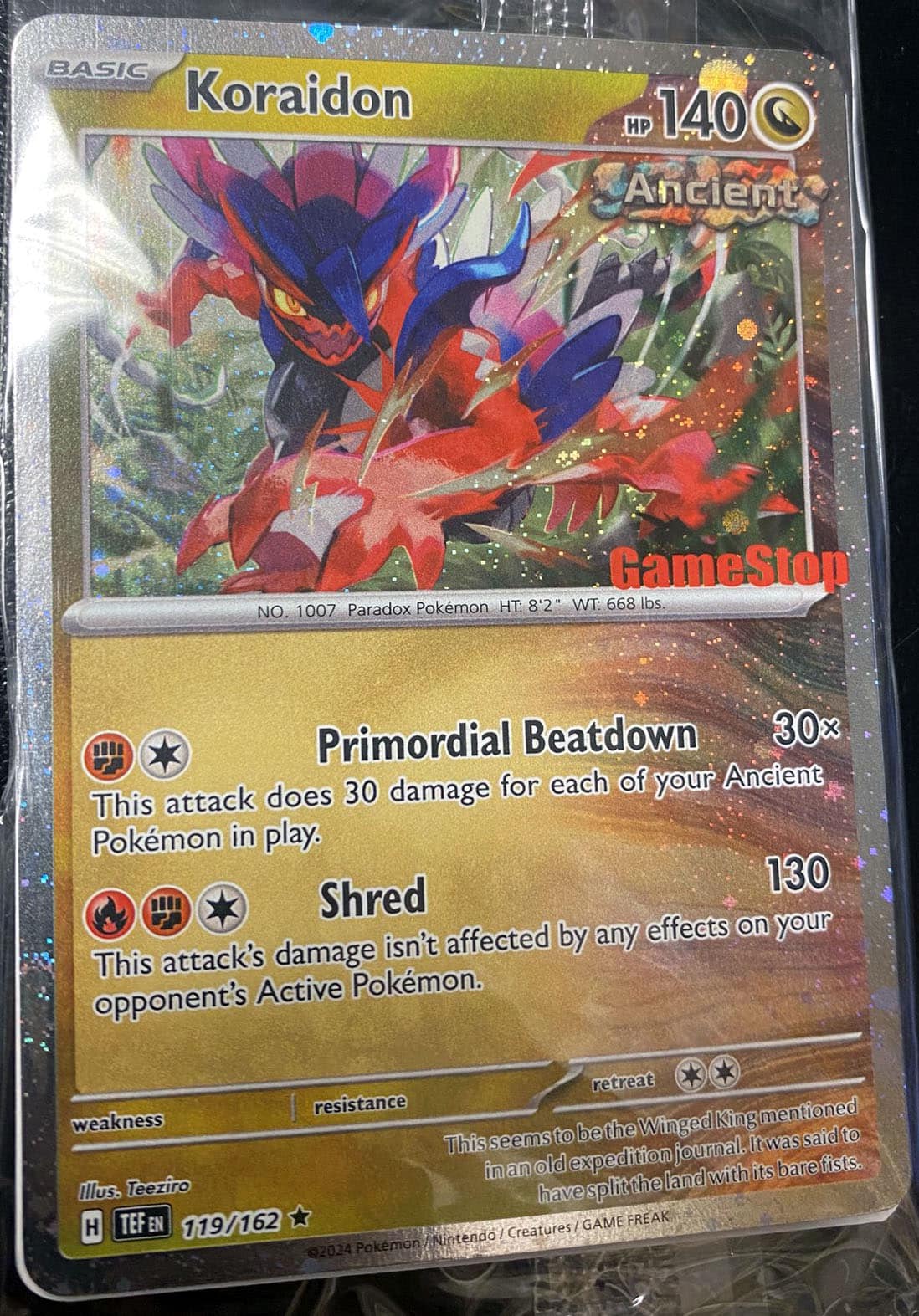 Miraidon and Koraidon Cards that are purchased from the Pokémon