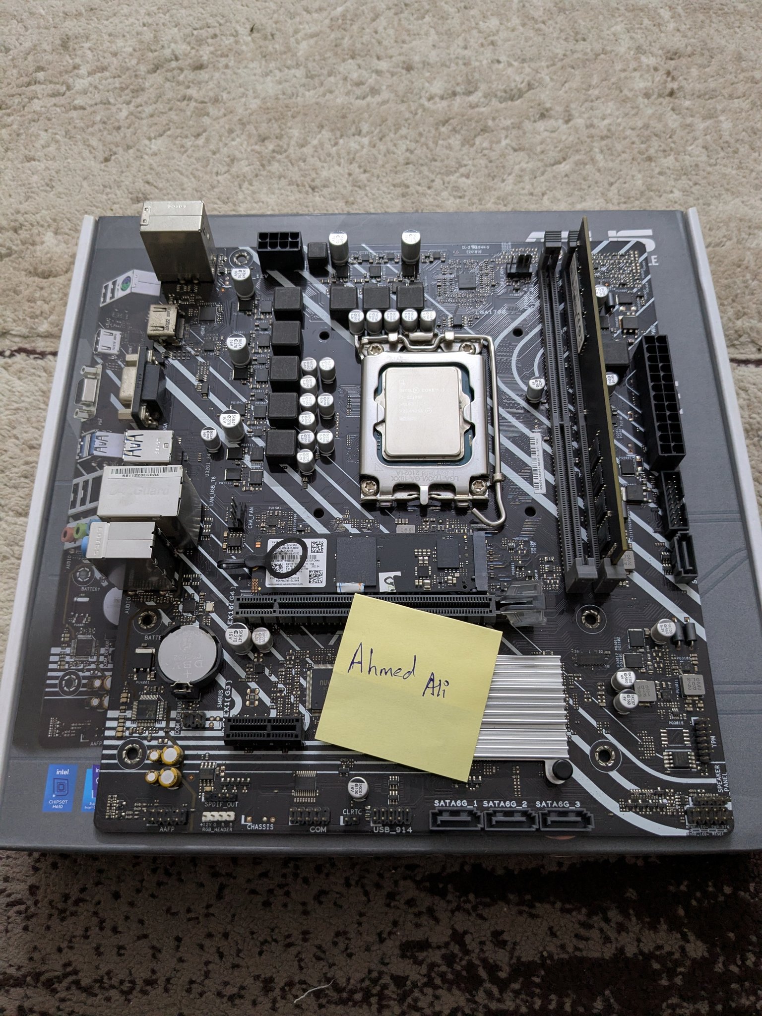 Itx combo for sale H610i 12100f Rx6600 9mm cooler Ask for $400
