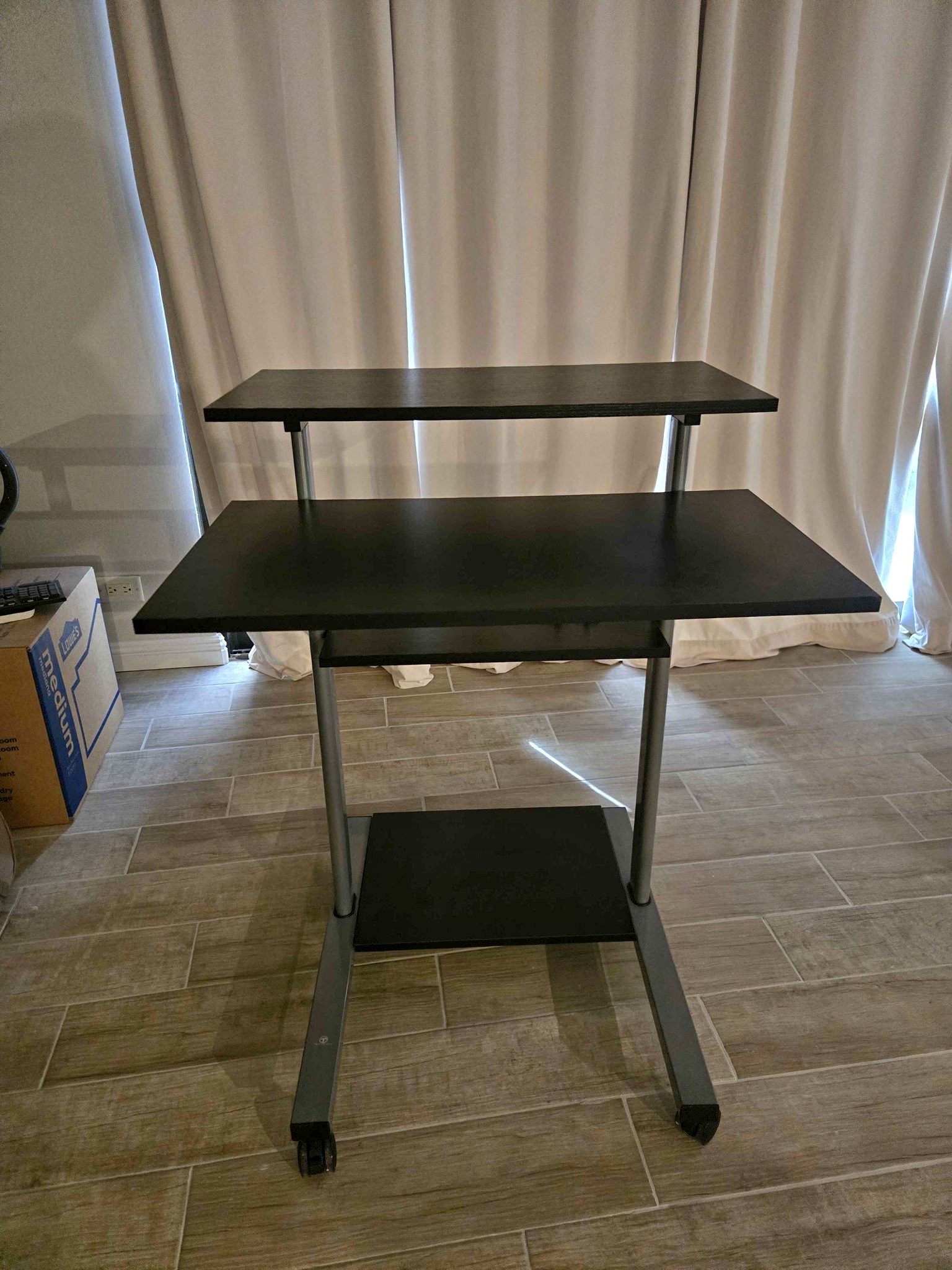 Adjustable rolling computer desk - Desks - Honolulu, Hawaii | Facebook ...