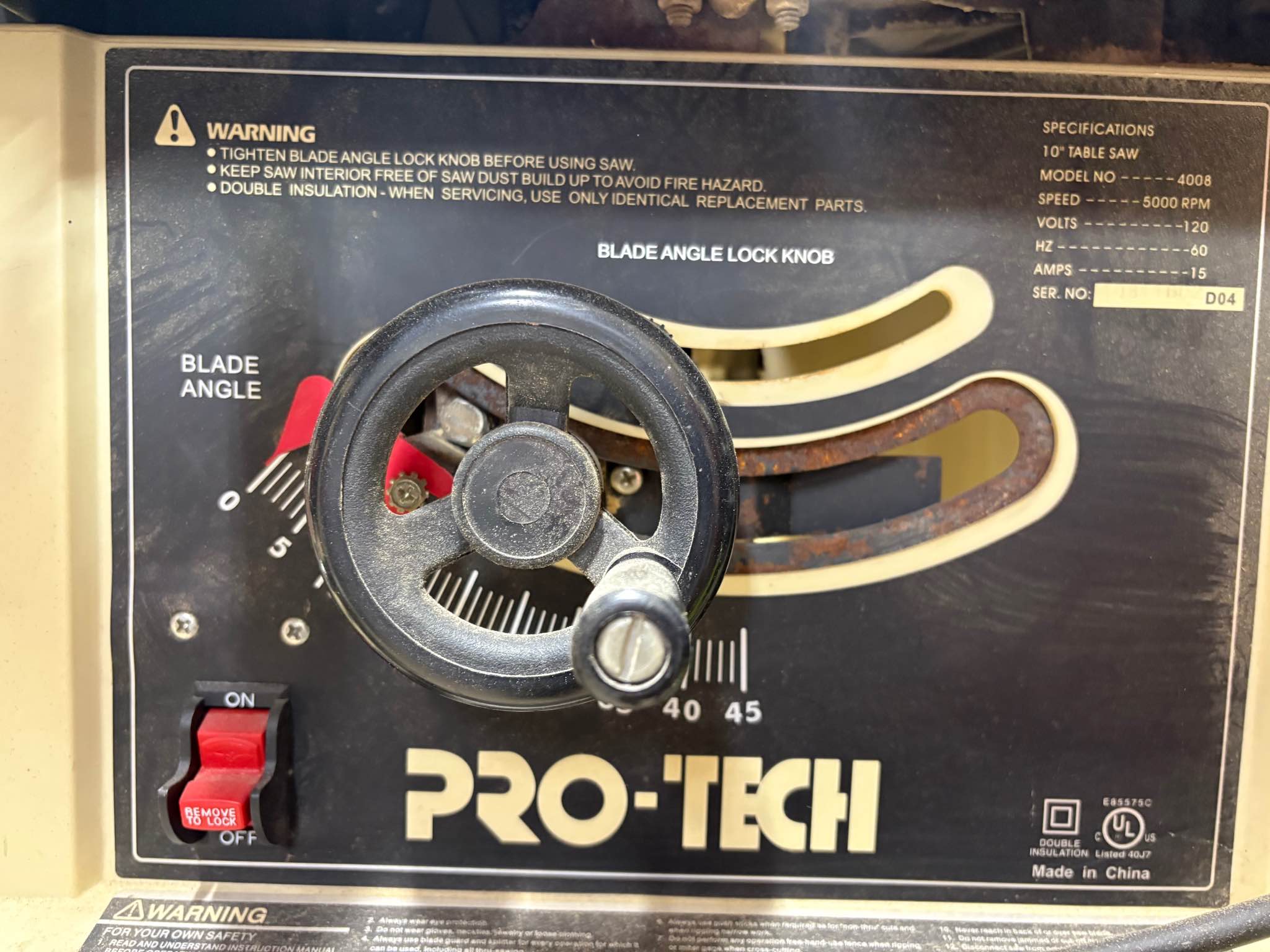 Table saw - pro tech - Saws & Blades - Mackinaw, Illinois | Facebook ...