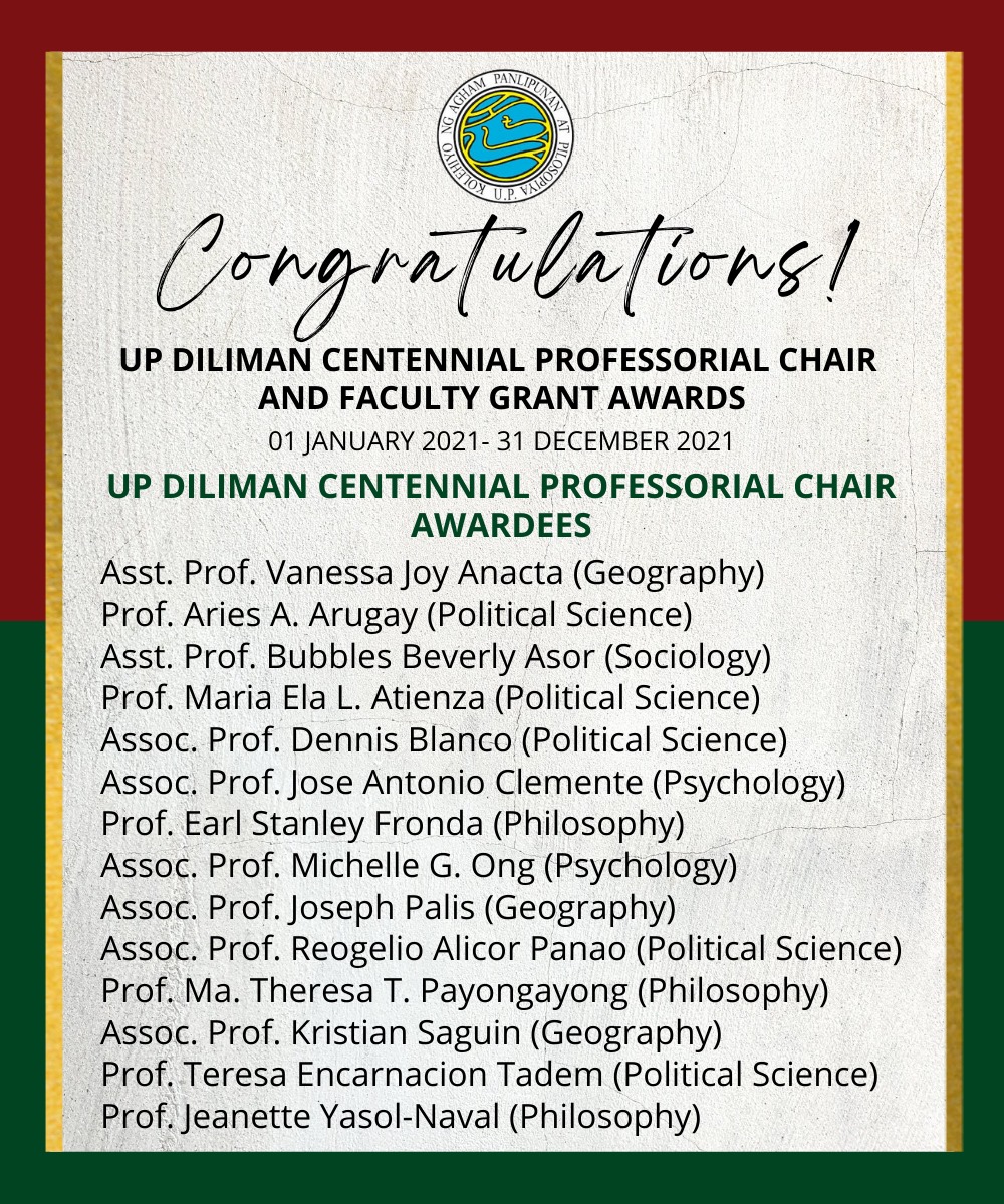 UP Diliman... - UP College of Social Sciences and Philosophy