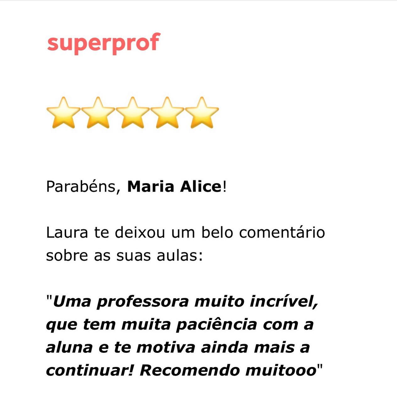 🏆 @superprof_br . . .... - Professora Maria Alice
