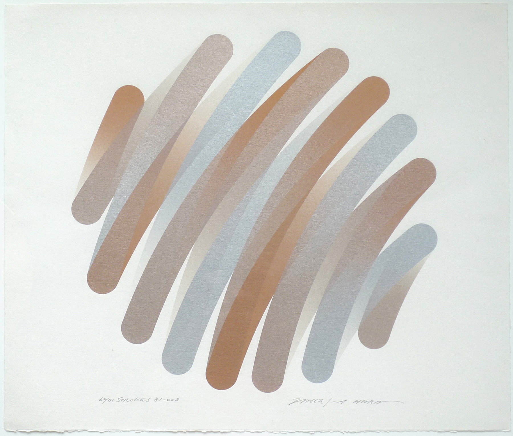 An Artist's Proof of 'Strokes 81-12', a lithograph self-produced