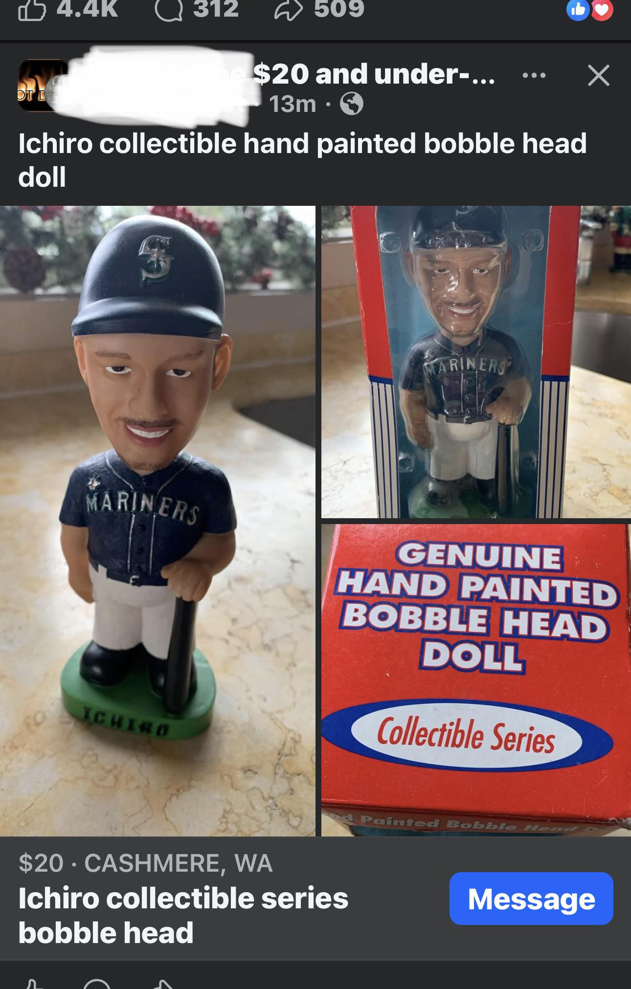The Ichiro Suzuki 2001 AL MVP Bobblehead is a collectible item