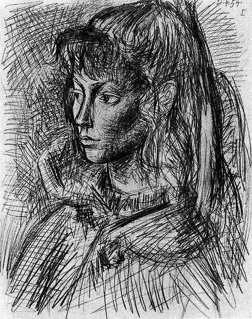 Dipak - Pablo Picasso Portrait of Sylvette David (1954) 