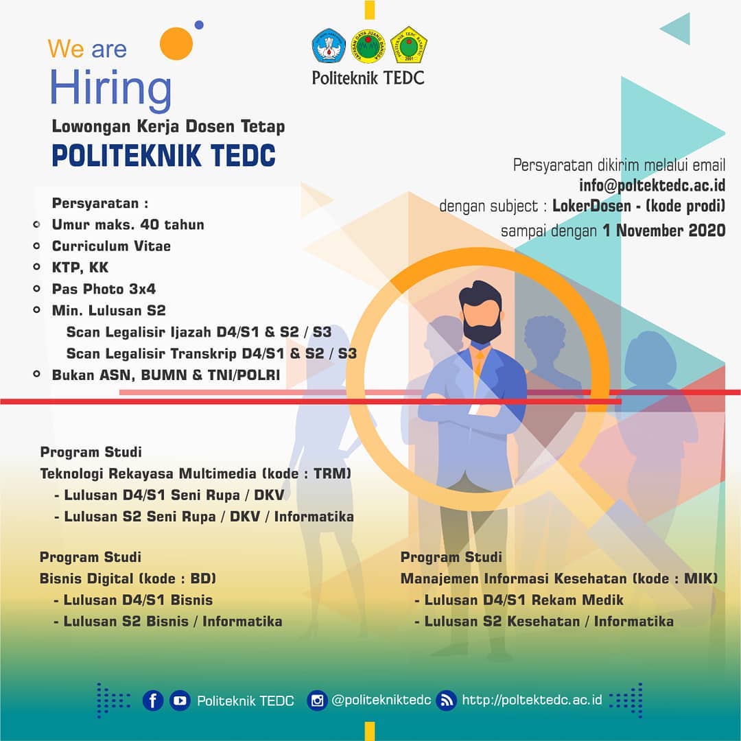 Politeknik - Lowongan Dosen Tetap Politeknik TEDC Bandung [Revisi ...