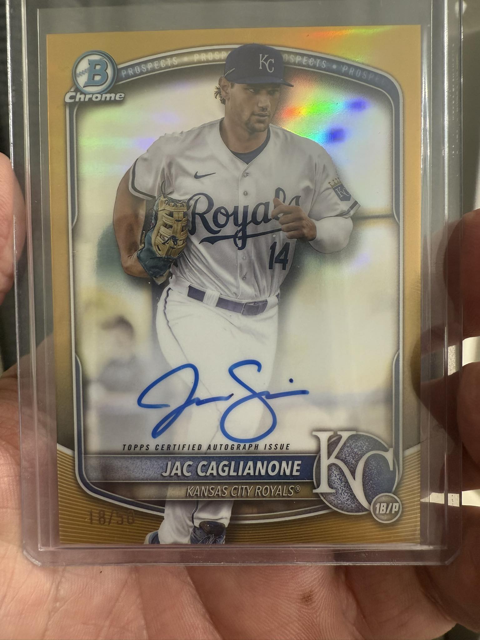 Jac Cags 1/1 Crystalized Superfractor from 2025 Bowman