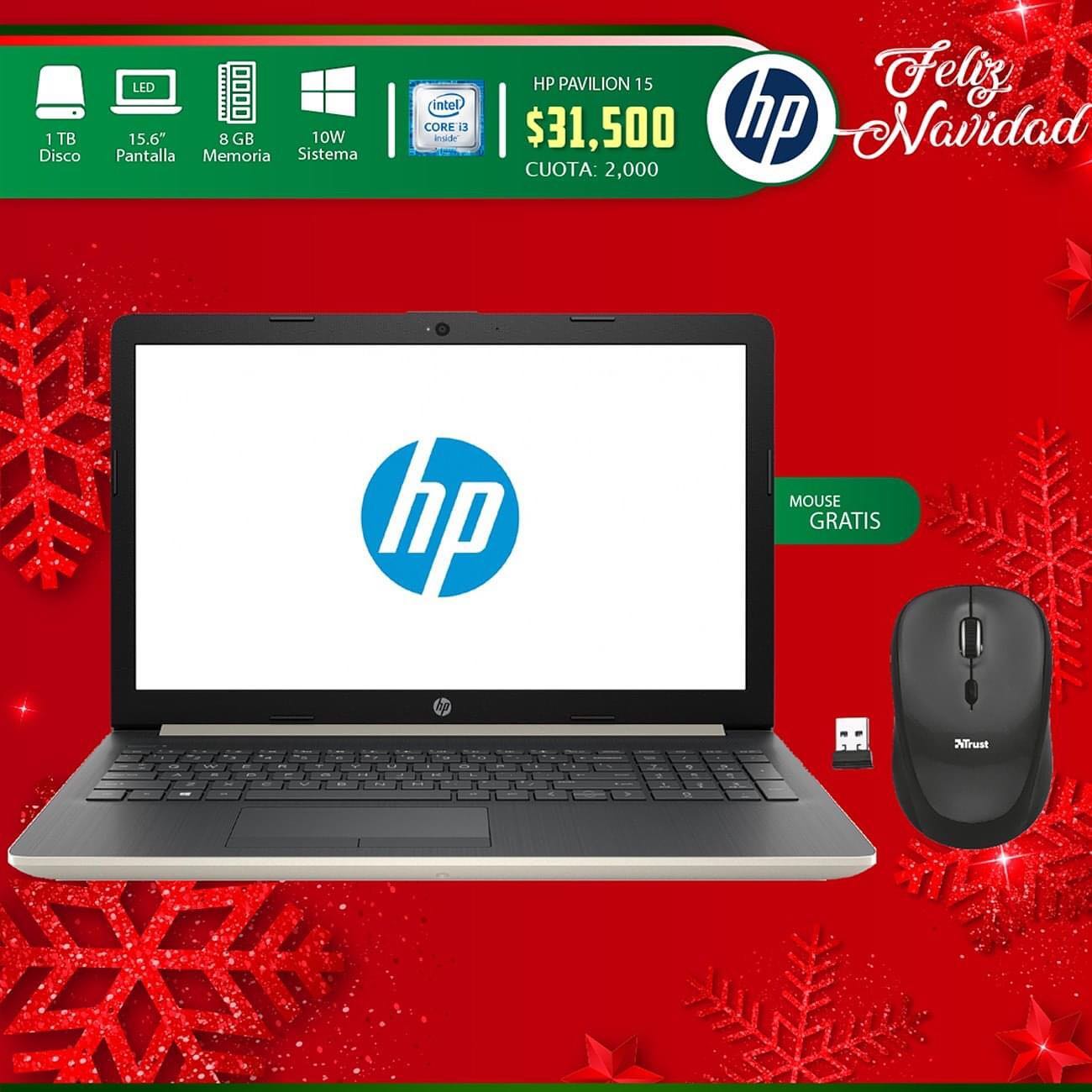 OAS Computer - Laptop HP Pavilion 15 con Mouse Gratis,...