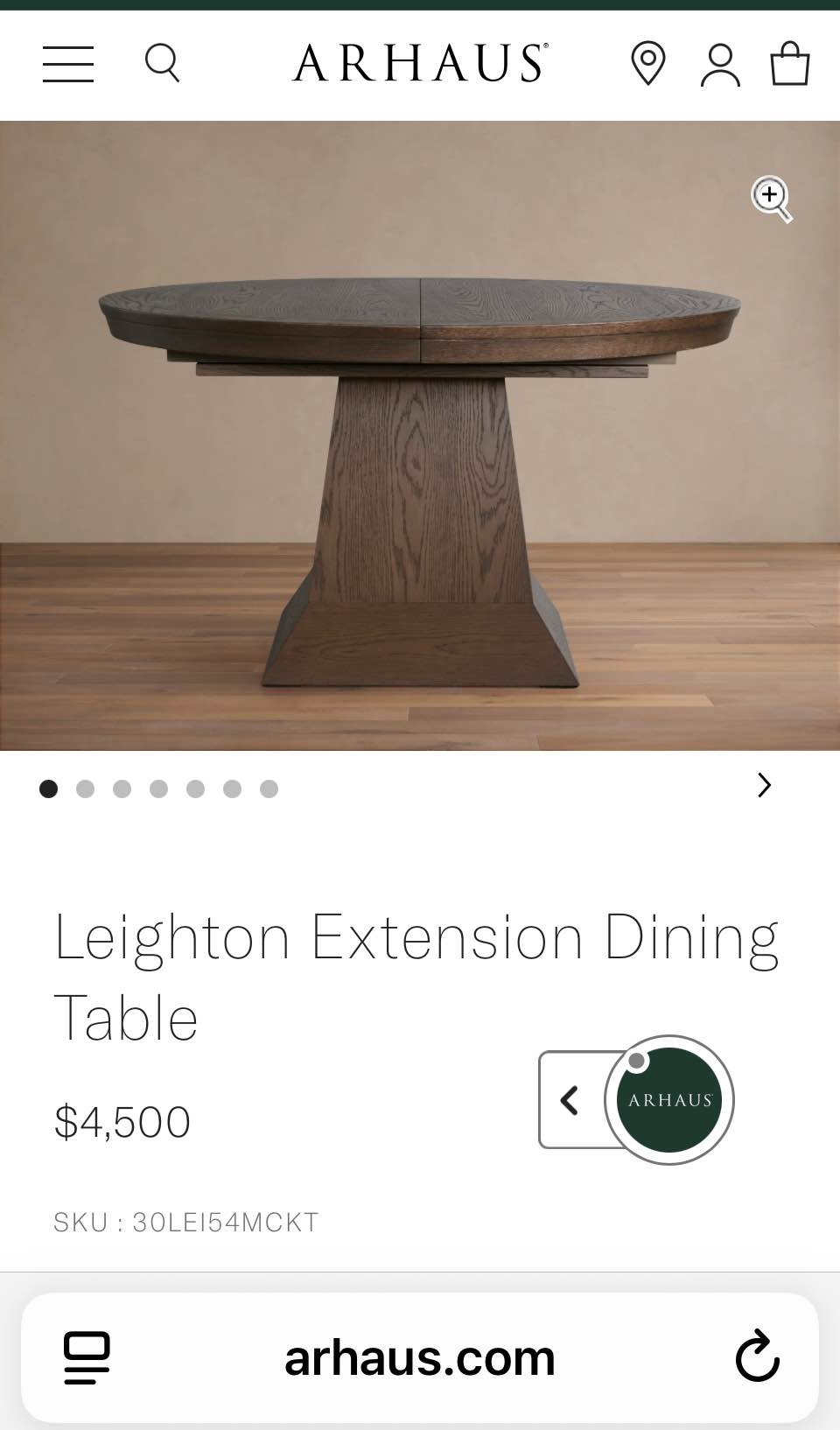 Dining Table and Chairs- Arhaus Leighton Set - Dining Tables - Olathe ...